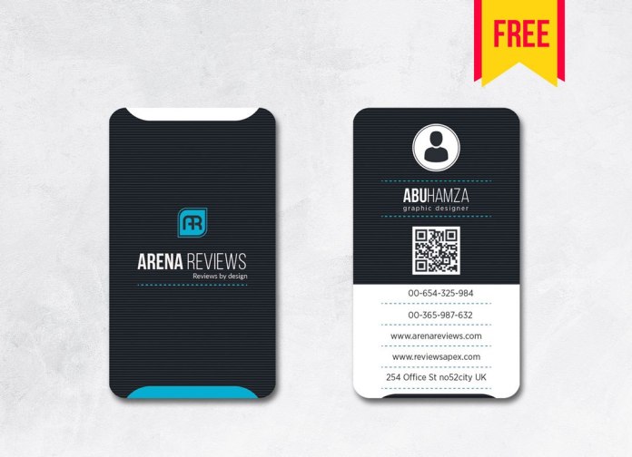 Vertical Business Card Psd Free Download Free Download Arenareviews